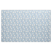 Fluffy Pastel Blue Lamb Pattern Stof (Fat Quarter)
