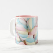 Fluffy Pastel Marshmallow Snoep Tweekleurige Koffiemok (Voorkant links)