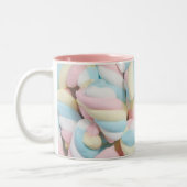 Fluffy Pastel Marshmallow Snoep Tweekleurige Koffiemok (Links)