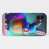 Fluffy Pastel met kleur Bunny Case-Mate iPhone Case (Achterkant (horizontaal))