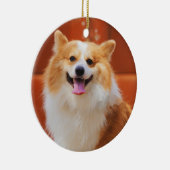 Fluffy Pembroke Welsh corgi Dog Keramisch Ornament (Rechts)