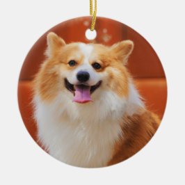 Fluffy Pembroke Welsh corgi Dog Keramisch Ornament