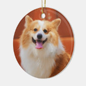 Fluffy Pembroke Welsh corgi Dog Keramisch Ornament (Links)