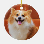 Fluffy Pembroke Welsh corgi Dog Keramisch Ornament (Achterkant)