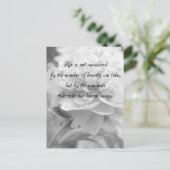 Fluffy Peony Life Quote Briefkaart (Staand voorkant)