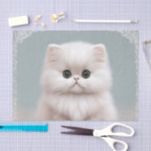 Fluffy Perzische Kat Kat Kunst Tissuepapier (Craft)