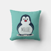 Fluffy pguin-kussen, gepersonaliseerd Pillow Kussen (Voorkant)