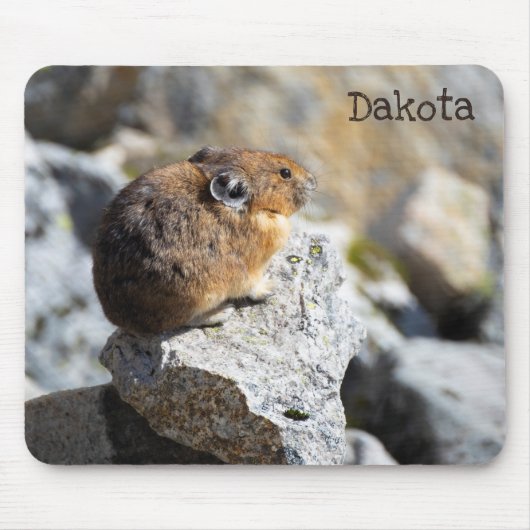 Fluffy Pika Aangepast Muismat (Voorkant)