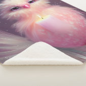 Fluffy Pink Baby Bird Sherpa Deken (3/4)
