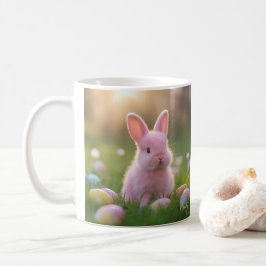 Fluffy Pink Bunny Pasen Koffiemok