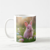 Fluffy Pink Bunny Pasen Koffiemok (Links)
