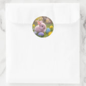 Fluffy Pink Bunny Sticker – Schattige, Pastel Pase (Tas)
