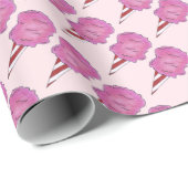 Fluffy Pink Cotton Snoep Spun Sugar Carnaval Food Cadeaupapier (Rol Hoek)