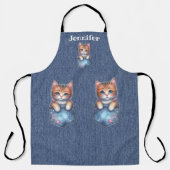 Fluffy Pink Nosed Tabby Cat All-Over Print Schort (Voorkant)