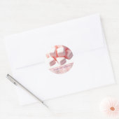 Fluffy Pink Square Marshmallows Ronde Sticker (Envelop)