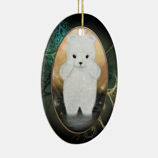 Fluffy Polar Beer Personalized Ornament (Rechts)