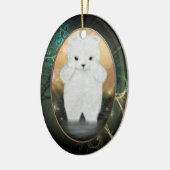 Fluffy Polar Beer Personalized Ornament (Links)