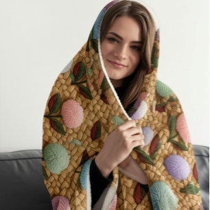 Fluffy Pom-Pom Bloemen met een Toets van Whimsy Sherpa Deken