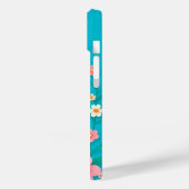 Fluffy Pomeranian Bloemrijke Charme 🌸🐾 Schattige Case-Mate iPhone Case (Achterkant / Links)