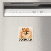 Fluffy Pomeranian-hond Liefhebber Cadeau Magneet (Insitu (Vaatwasser))