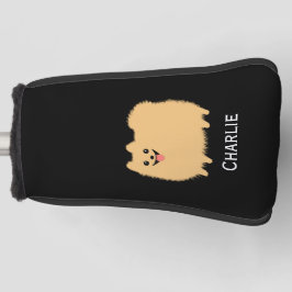 Fluffy Pomeranian Schattige Dog met aangepaste naa Golfheadcover