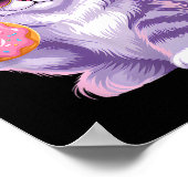 Fluffy prinses kat donut zonnebril grappig schatti poster (Hoek)