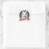 Fluffy Rabbit New Year Sticker (Tas)