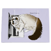 Fluffy Ragdoll Kat Lavendel Laptop Grappig Groot Cadeauzakje (Voorkant)