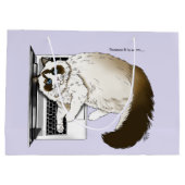 Fluffy Ragdoll Kat Lavendel Laptop Grappig Groot Cadeauzakje (Achterkant)