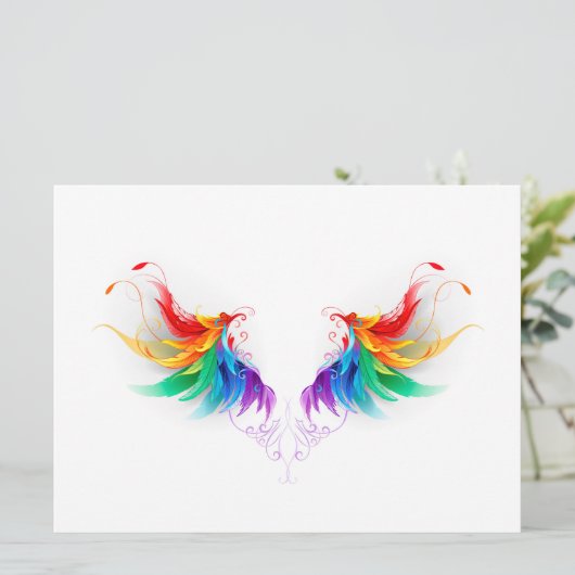 Fluffy Rainbow Wings Aankondiging (Staand voorkant)