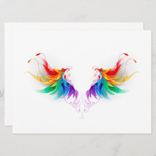 Fluffy Rainbow Wings Aankondiging (Voorkant / Achterkant)