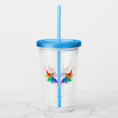 Fluffy Rainbow Wings Acryl Drinkbeker (Voorkant)