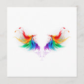 Fluffy Rainbow Wings Advieskaart (Voorkant)