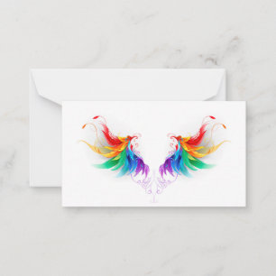 Fluffy Rainbow Wings Advieskaart