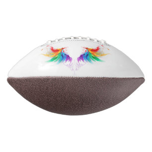 Fluffy Rainbow Wings American Football