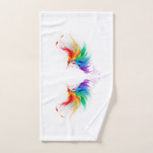 Fluffy Rainbow Wings Bad Handdoek (Handdoek)
