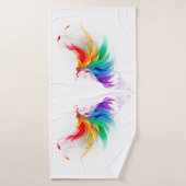 Fluffy Rainbow Wings Badhanddoek (Badhanddoek)