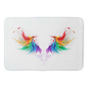 Fluffy Rainbow Wings Badmat