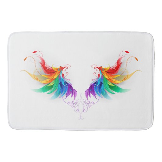 Fluffy Rainbow Wings Badmat (Voorkant)