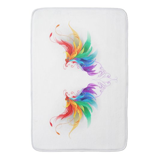 Fluffy Rainbow Wings Badmat (Voorkant Verticaal)