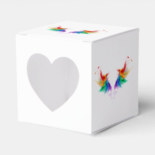 Fluffy Rainbow Wings Bedankdoosjes (Voorkant Zijde)