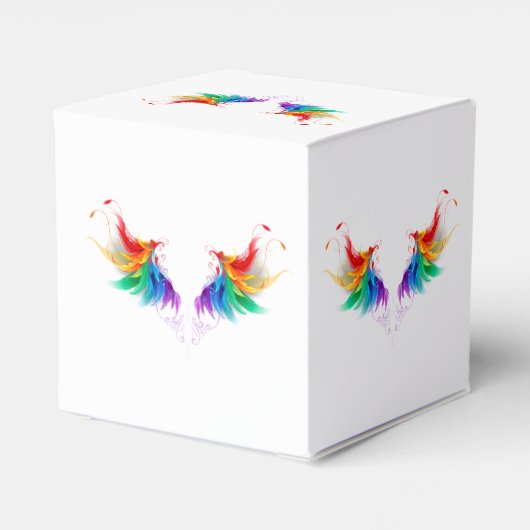 Fluffy Rainbow Wings Bedankdoosjes (Achterkant)