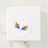 Fluffy Rainbow Wings Bedankjes Labels (In situ)
