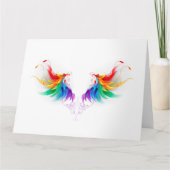 Fluffy Rainbow Wings Bedankkaart (Voorkant)