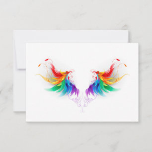 Fluffy Rainbow Wings Bedankkaart