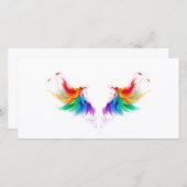 Fluffy Rainbow Wings Bedankkaart (Voorkant / Achterkant)