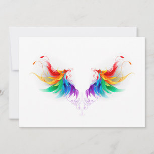 Fluffy Rainbow Wings Bedankkaart
