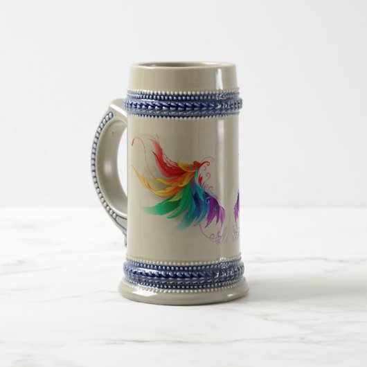 Fluffy Rainbow Wings Bierpul (Voorkant links)