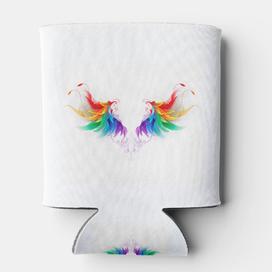 Fluffy Rainbow Wings Blikjeskoeler (Achterkant)