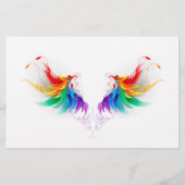 Fluffy Rainbow Wings Briefpapier (Voorkant)